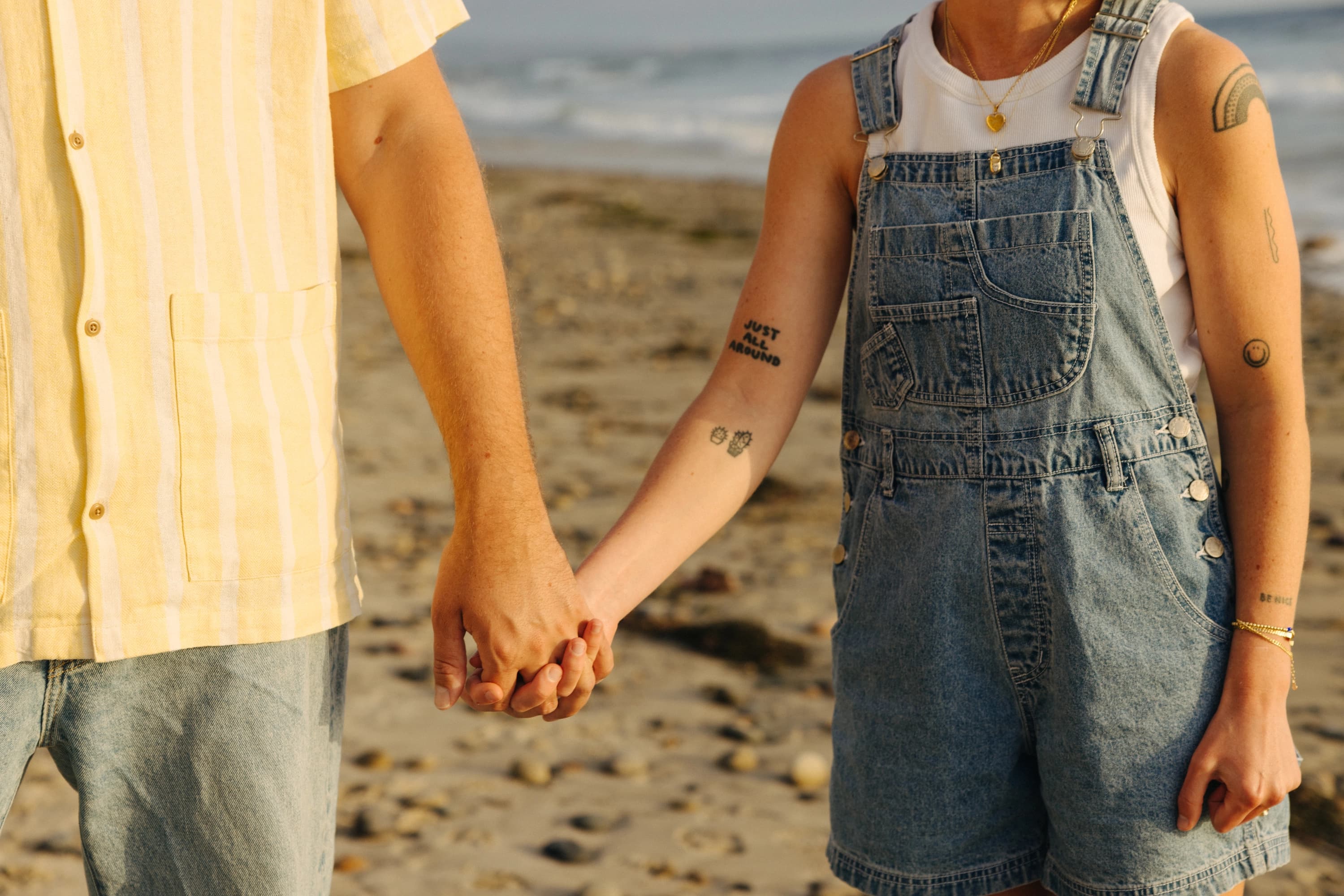 Alexa and Grayson holding hands